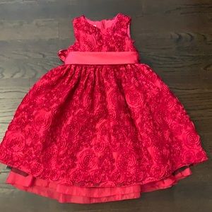 Formal red dress for little girls